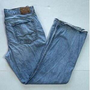 American Eagle Outfitters Bootcut Jeans Mens Size 36x34 Light Wash Denim vtg